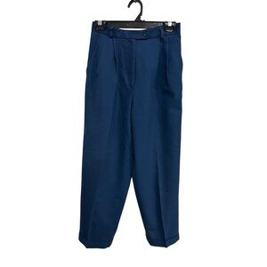 Talbots Petites Worsted Wool Belt Hoops Workwear Pleated Trousers SIze 6P Preppy